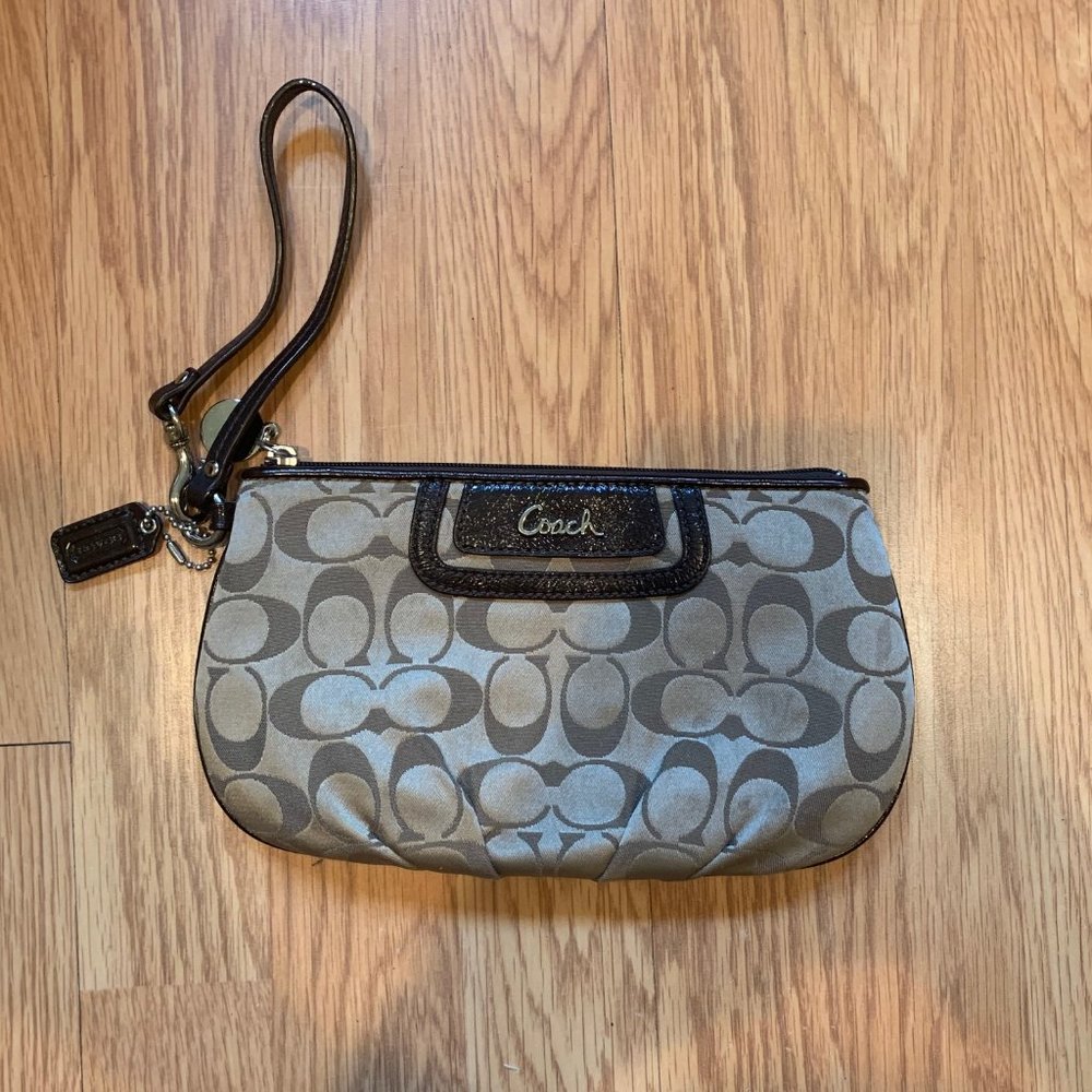 Authentic Coach Signature Large Wristlet